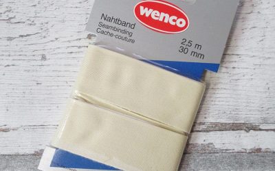 Nahtband Wenco Baumwolle creme 30mm 250cm - Woolnerd